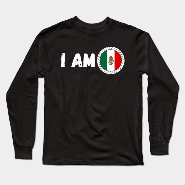 Mexican Heritage Mexico Roots Family DNA Flag Design Long Sleeve T-Shirt by OriginalGiftsIdeas